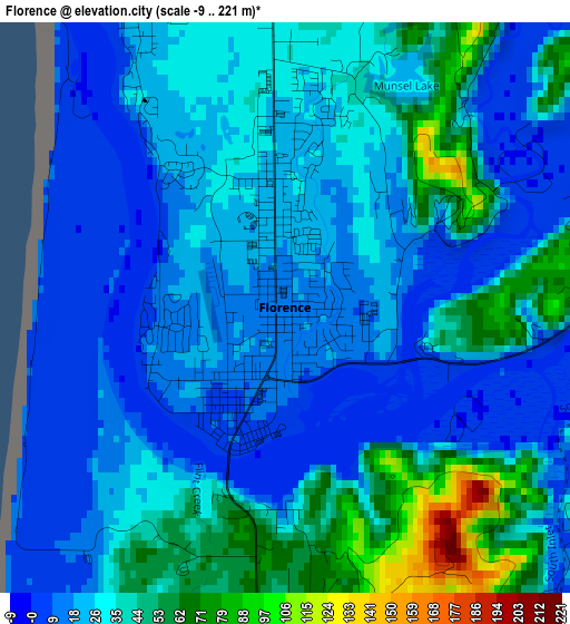 Florence elevation map