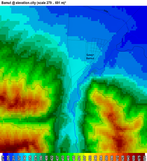 Bamut elevation map