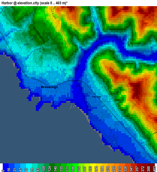 Harbor elevation map