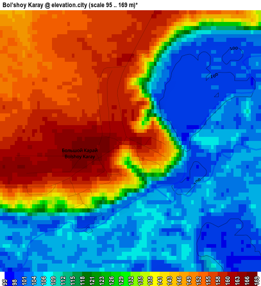 Bol’shoy Karay elevation map