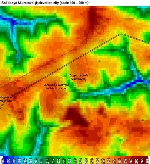 Bol’shoye Skuratovo elevation map