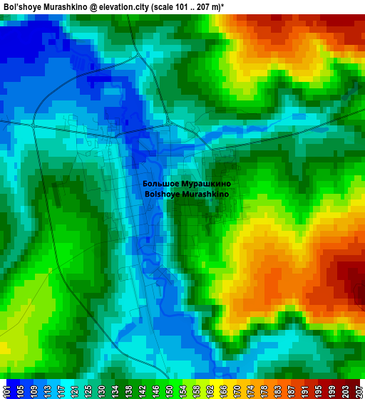 Bol’shoye Murashkino elevation map