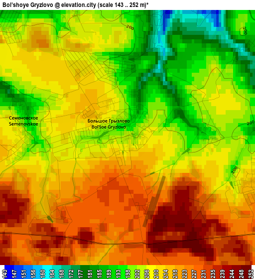 Bol’shoye Gryzlovo elevation map