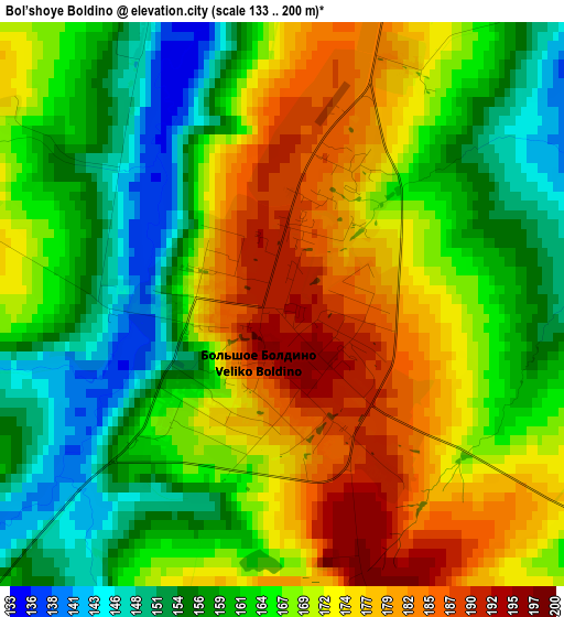 Bol’shoye Boldino elevation map