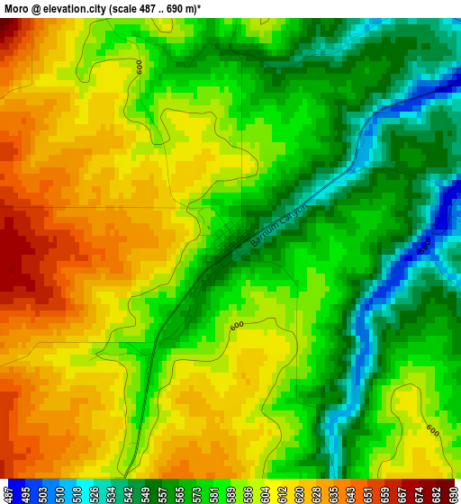 Moro elevation map