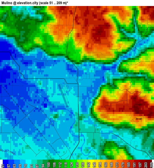 Mulino elevation map