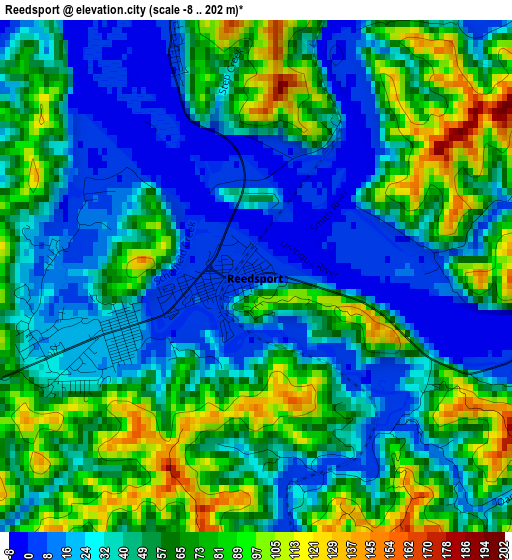 Reedsport elevation map