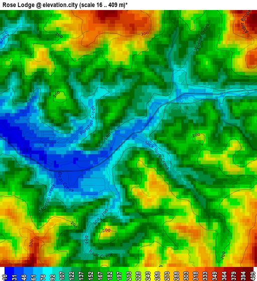 Rose Lodge elevation map