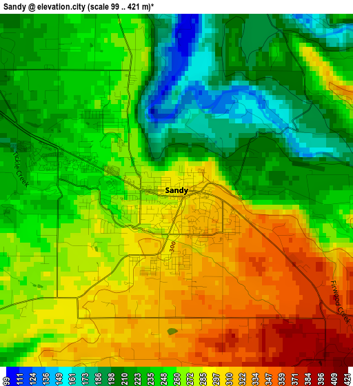 Sandy elevation map