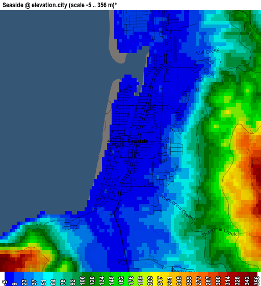 Seaside elevation map