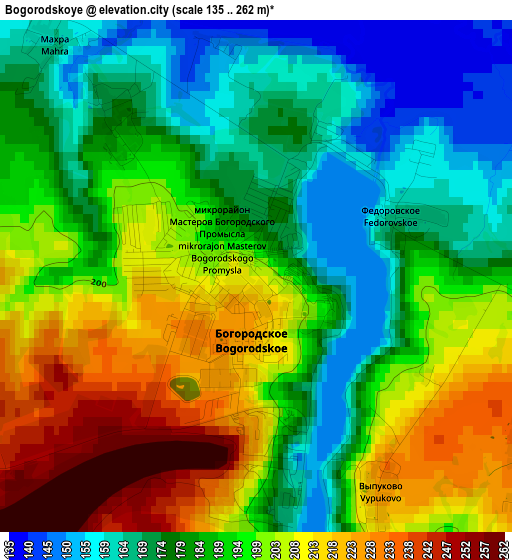 Bogorodskoye elevation map