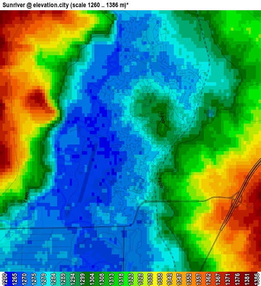 Sunriver elevation map