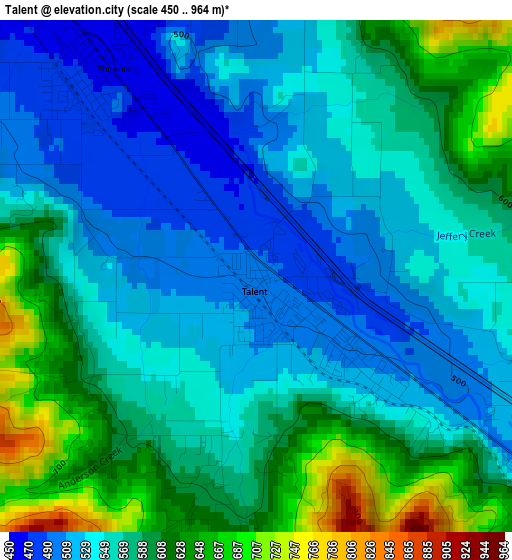 Talent elevation map