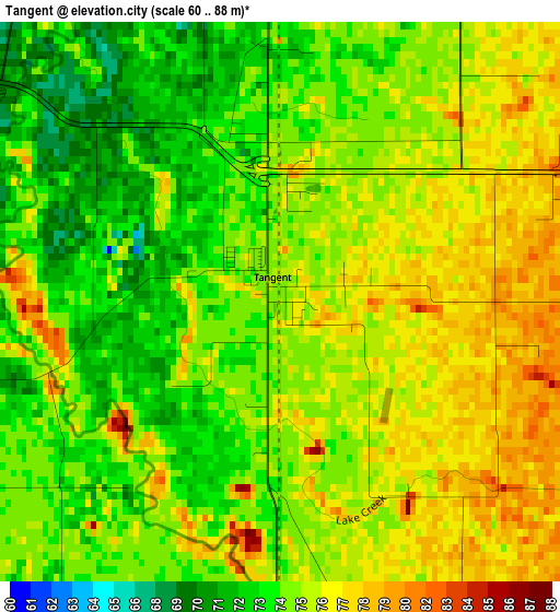 Tangent elevation map