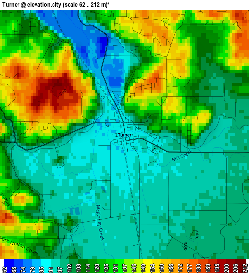 Turner elevation map