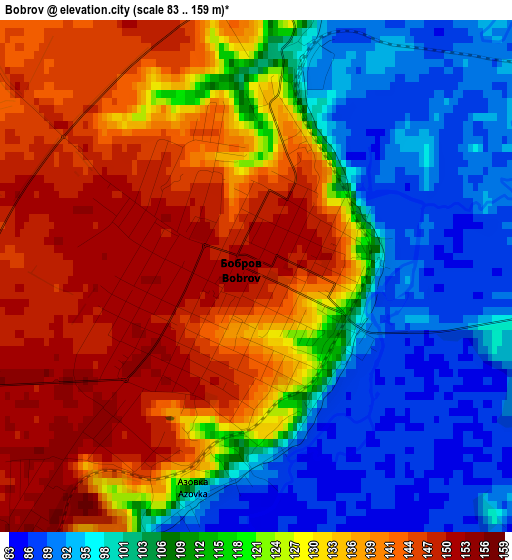 Bobrov elevation map