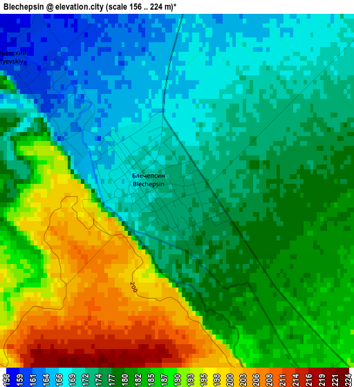 Blechepsin elevation map