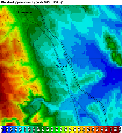 Blackhawk elevation map