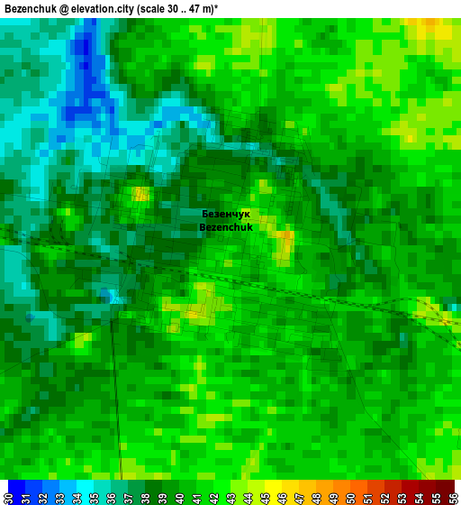 Bezenchuk elevation map