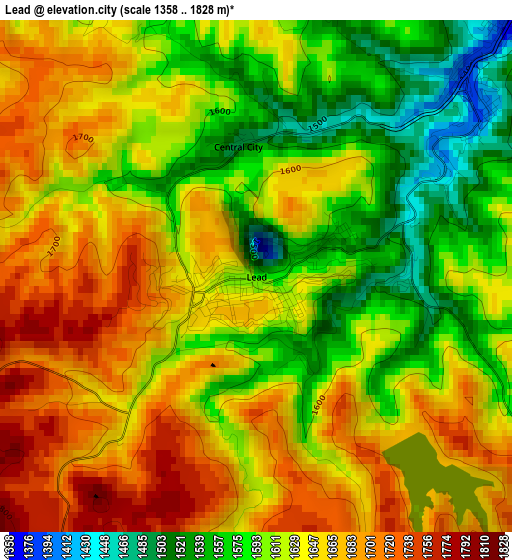 Lead elevation map