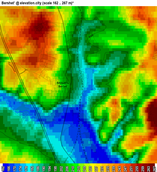 Bershet’ elevation map