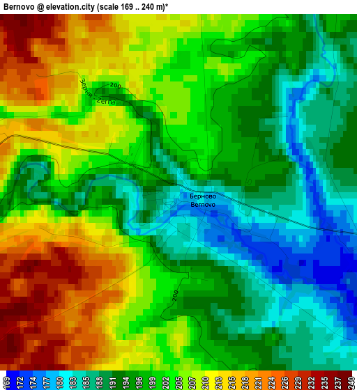 Bernovo elevation map