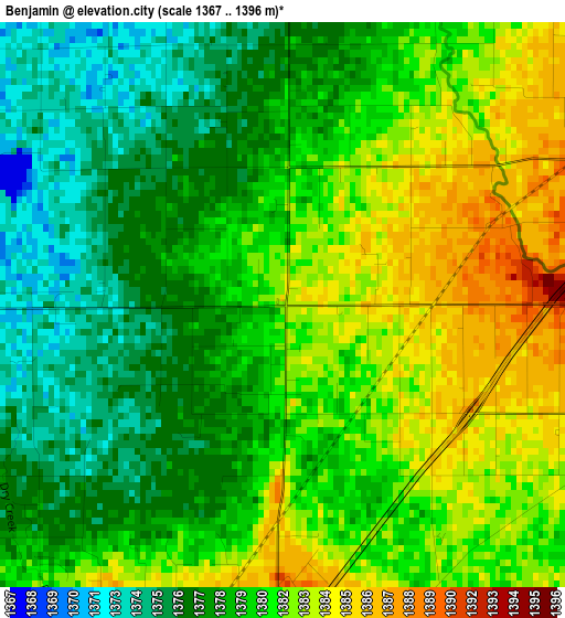 Benjamin elevation map