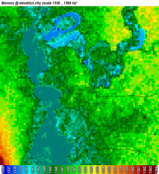 Benson elevation map