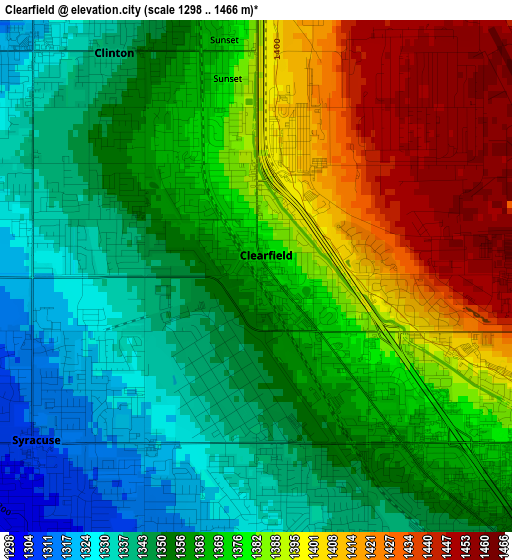 Clearfield elevation map