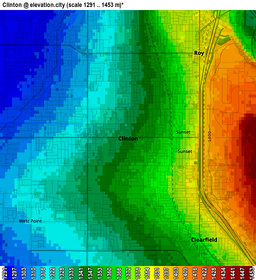 Clinton elevation map