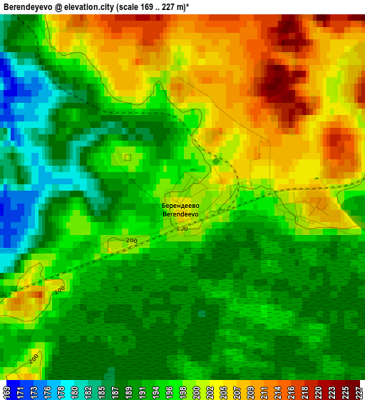 Berendeyevo elevation map