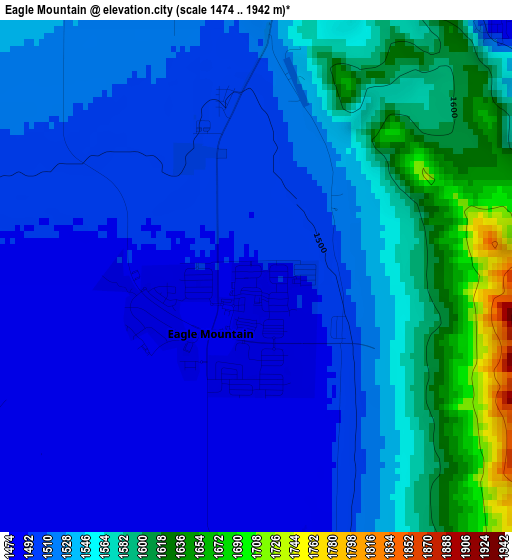 Eagle Mountain elevation map