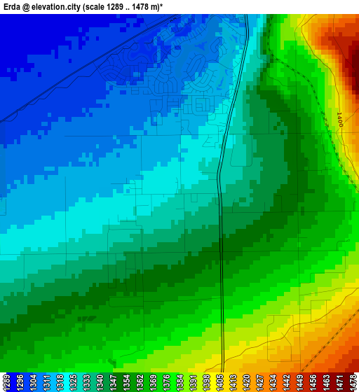 Erda elevation map