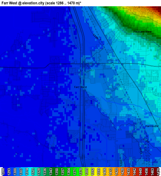 Farr West elevation map