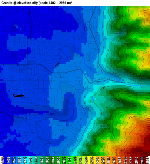 Granite elevation map