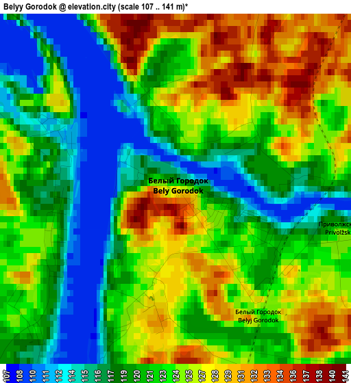 Belyy Gorodok elevation map