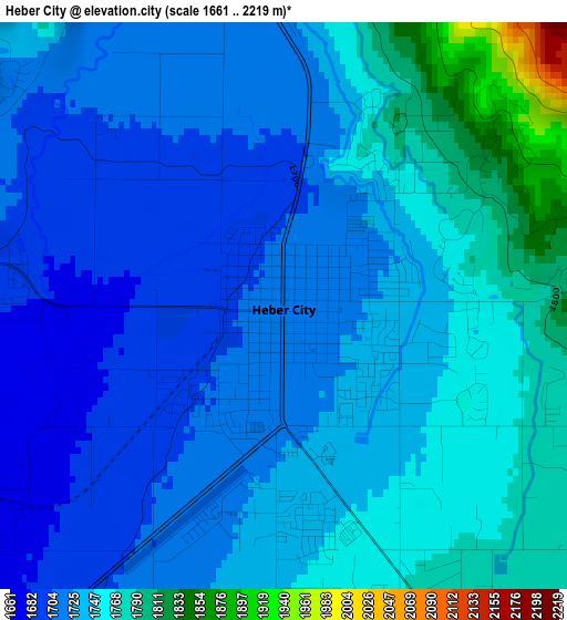 Heber City elevation map