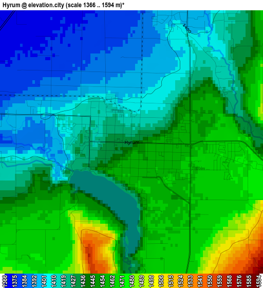 Hyrum elevation map