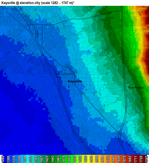 Kaysville elevation map