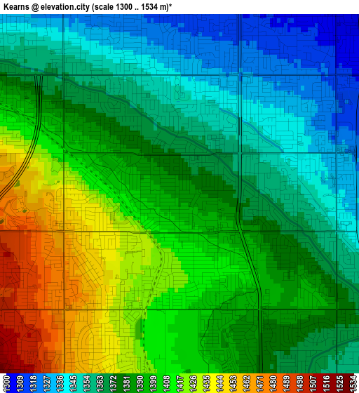 Kearns elevation map