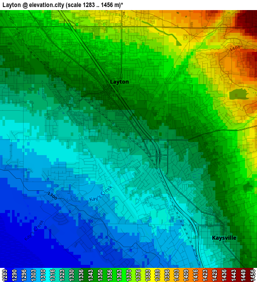 Layton elevation map