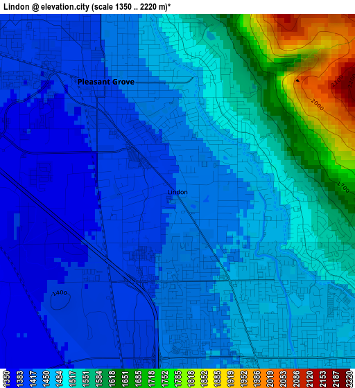 Lindon elevation map