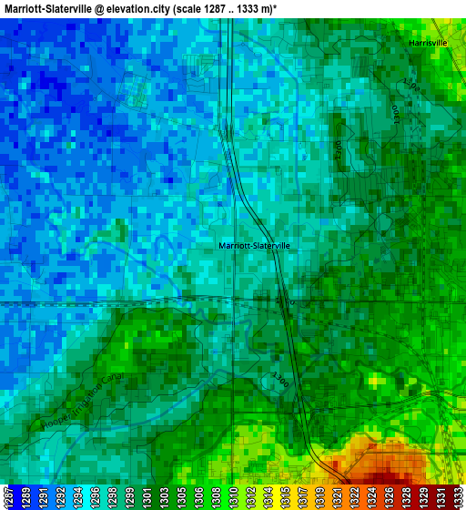 Marriott-Slaterville elevation map