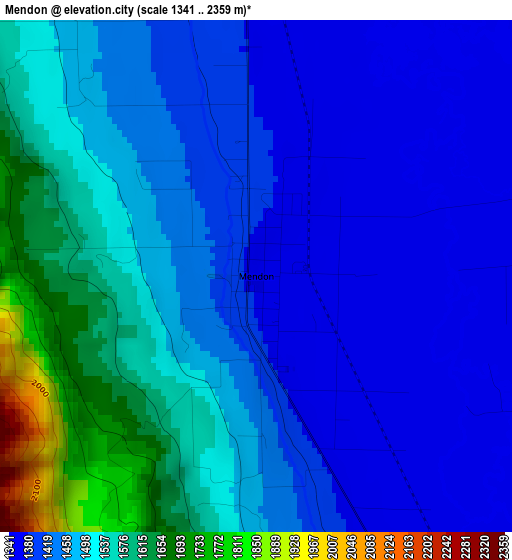 Mendon elevation map