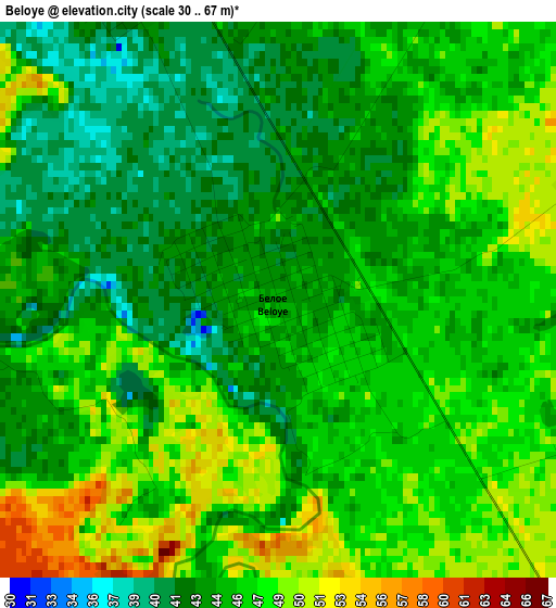 Beloye elevation map