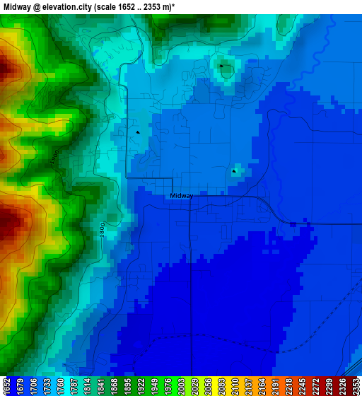 Midway elevation map