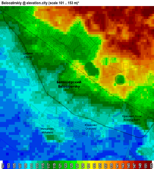 Beloozërskiy elevation map