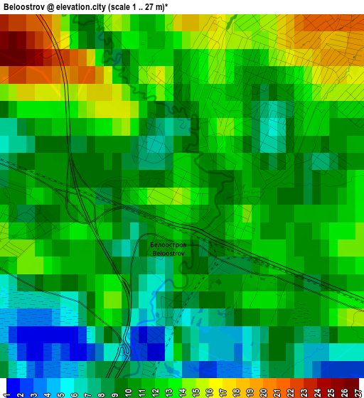 Beloostrov elevation map