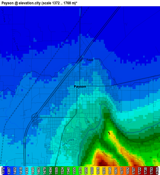 Payson elevation map