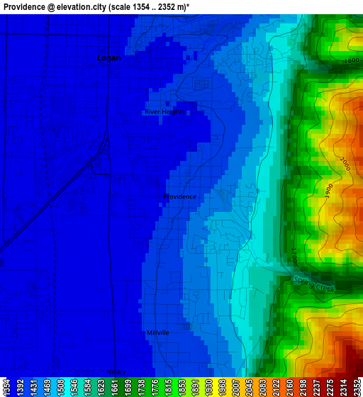 Providence elevation map